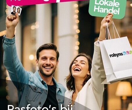 Robyns Foto Video geeft kortingsbonnen bij lokale handelaars. “Uw nieuwe pasfoto’s zijn geld waard!”
