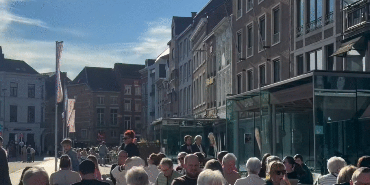Eerste lentedag in Haspengouw. Iedereen buiten om te wandelen, fietsen, spelen en genieten
