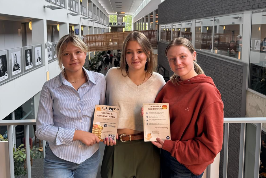 Studenten bakken pannenkoeken voor dierenasiel in Sint-Truiden