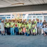 Jong bouwtalent viert mijlpaal op werf van nieuwe PXL-Businesshub